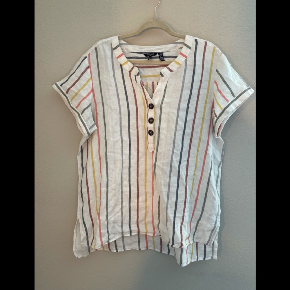 🔥NWOT ELLEN TRACY LINEN TOP🔥